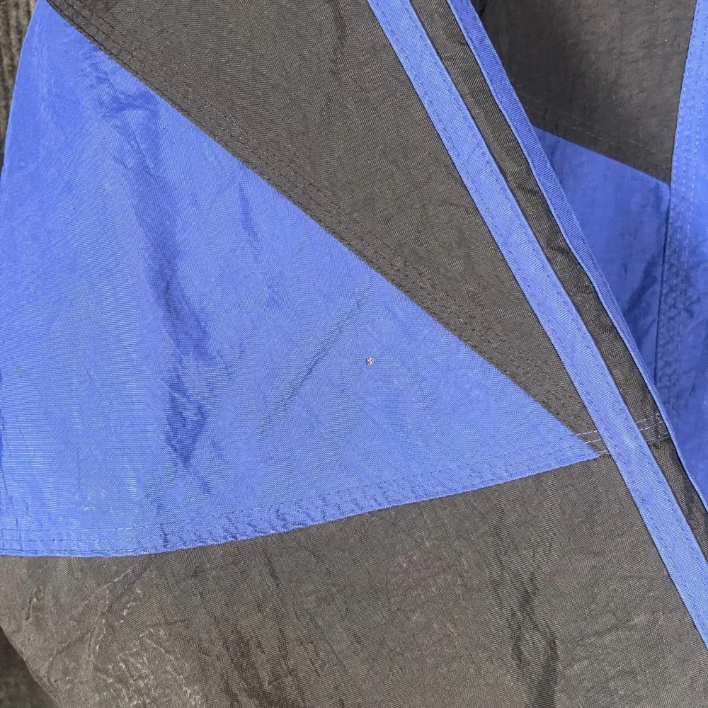 Vintage Adidas Originals Trefoil Hooded Windbreaker Jacket Men's M Blue Black